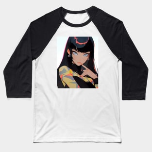 Anime Girl - Lu - AI Baseball T-Shirt